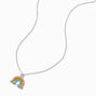 Pav&eacute; Rainbow Pendant Necklace,