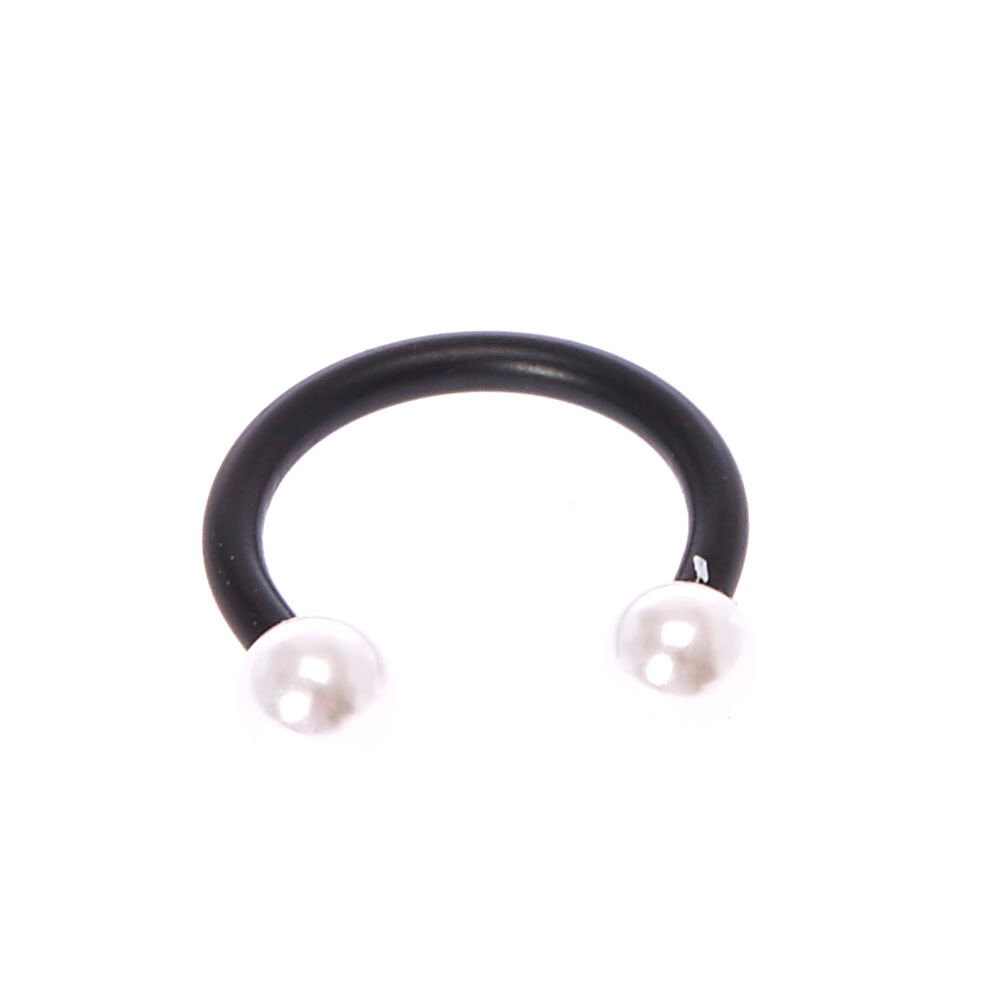 Black Matte Horseshoe Tragus Earring,