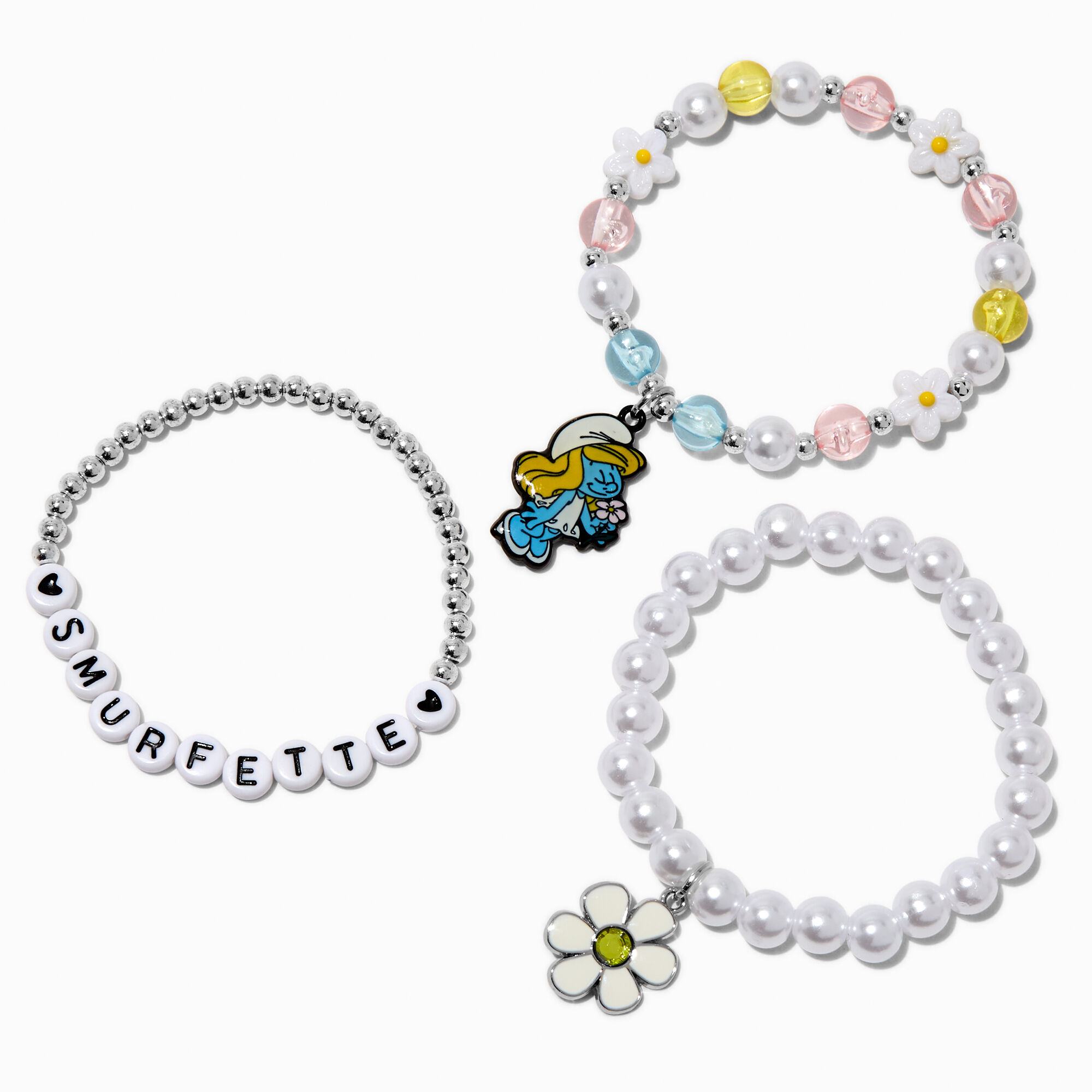 The Smurfs™ Claire's Exclusive Smurfette Stretch Bracelet Set - 3 Pack,