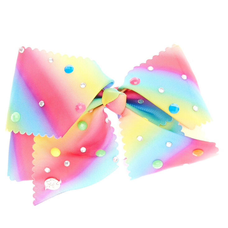 JoJo Siwa&trade; Large Signature Rainbow Scalloped Hair Bow,