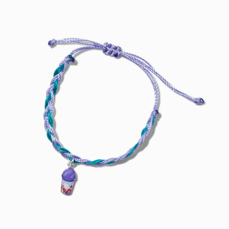 Frappuccino Charm Woven Adjustable Bracelet,