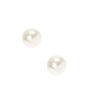 8MM White Pearl Stud Earrings,