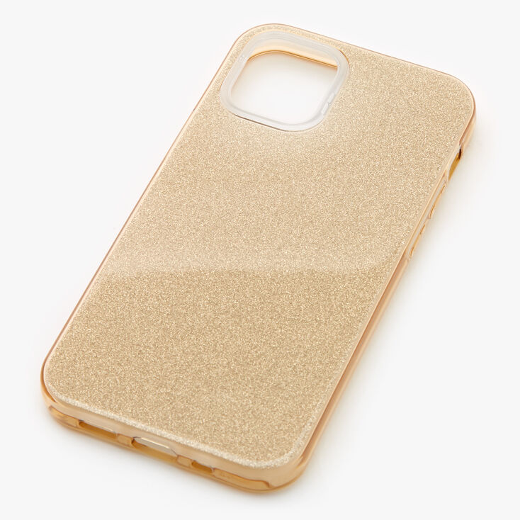 Gold Glitter Protective Phone Case - Fits iPhone&reg; 12 Mini,