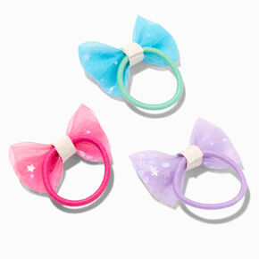 Claire&#39;s Club Pastel Star Sequin Elastic Hair Ties &#40;6 Pack&#41;,