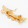 Barrette &agrave; cheveux triple papillon couleur dor&eacute;e,
