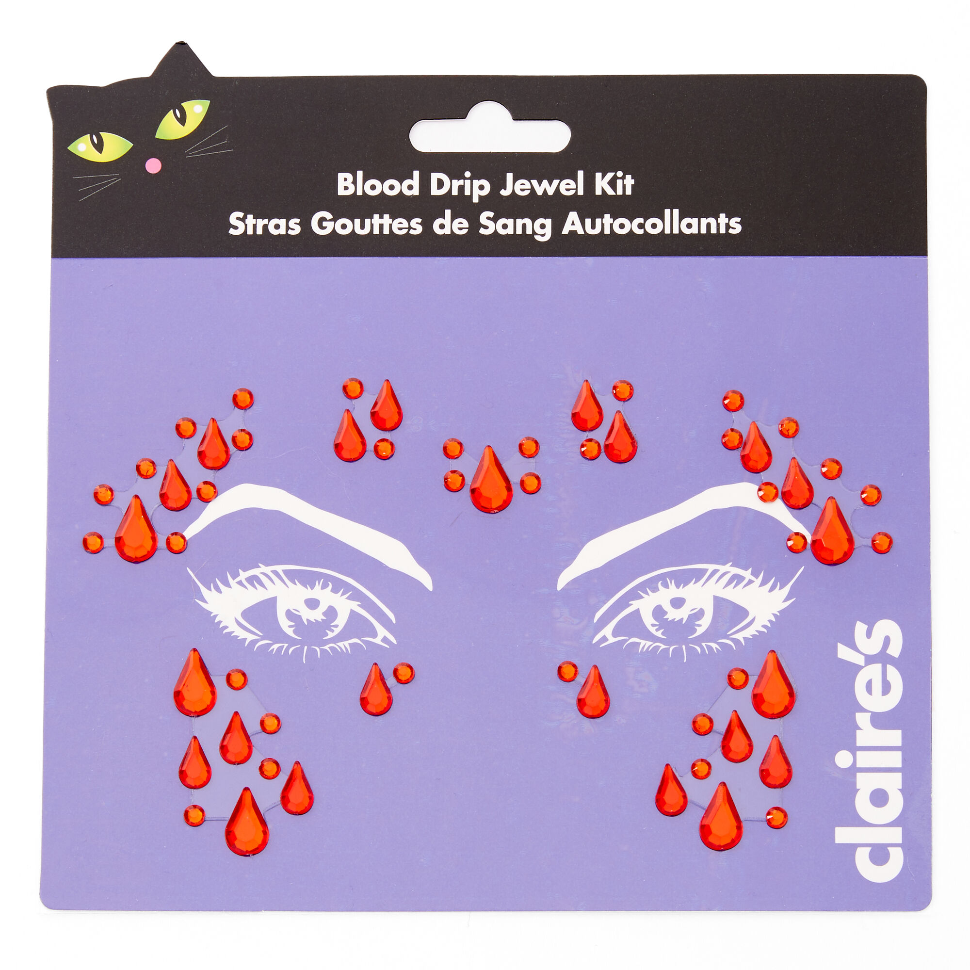 Blood Drip Face Gems Red Claire s