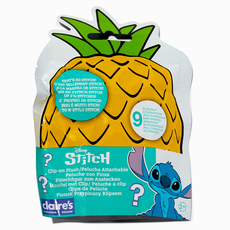 Disney Stitch Claire&#39;s Exclusive Plush Bag Clip Blind Bag - Styles Vary,