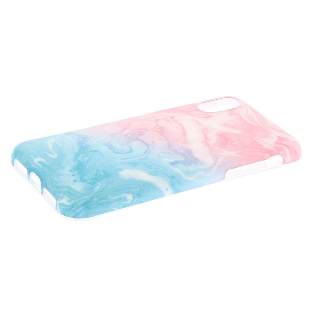 Coque de portable tourbillon pastel effet marbré - Compatible avec iPhone XR,