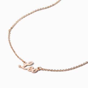 Gold-tone Script Zodiac Pendant Necklace - Leo,