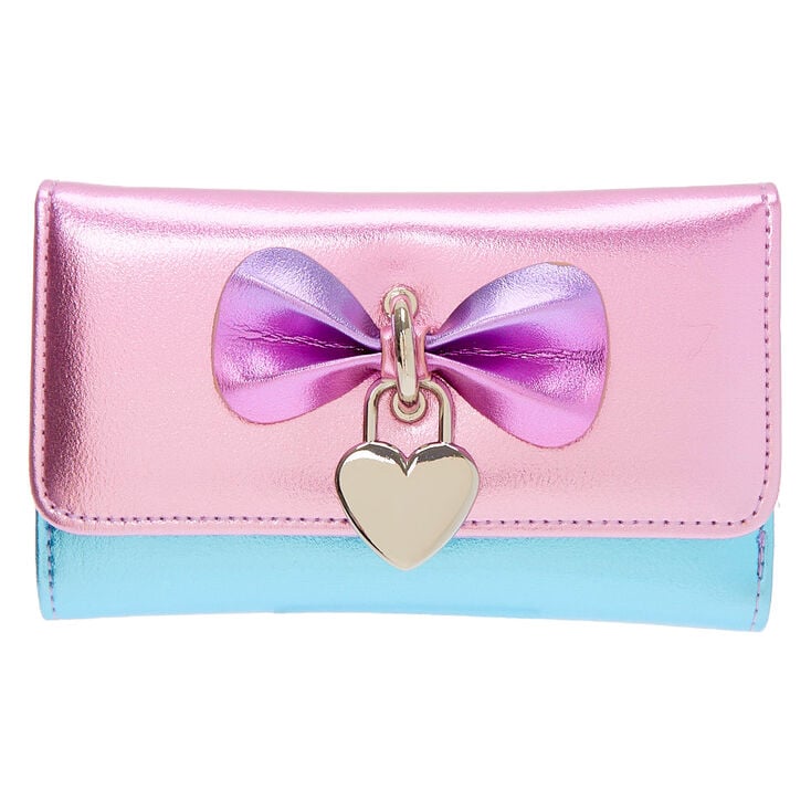 Claire's Porte-feuille à breloque cœur violet effet dégradé