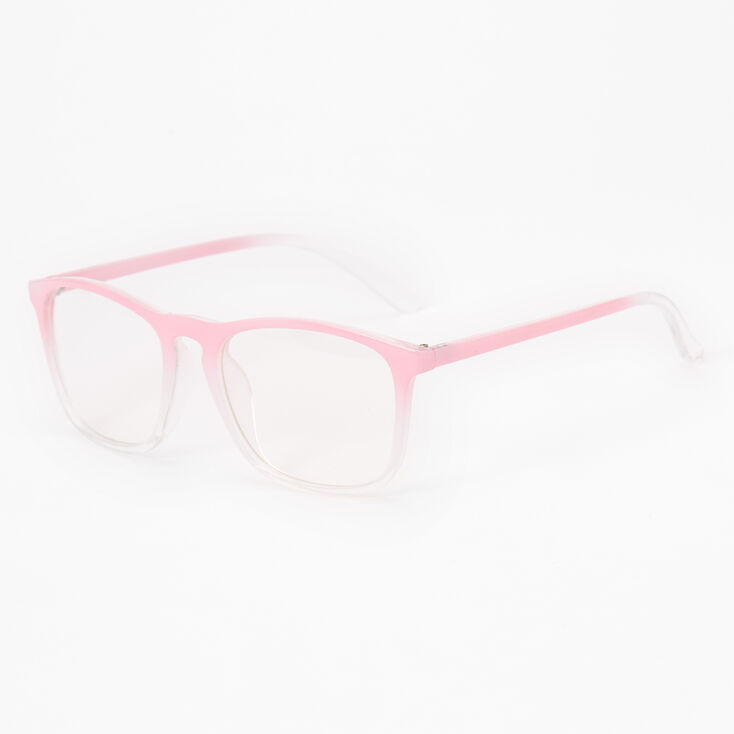 Lunettes &agrave; verres transparents avec d&eacute;grad&eacute; - Rose clair,