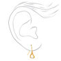 18ct Gold Plated 0.5&quot; Happy Face, Heart, &amp; Rainbow Drop Earrings &#40;3 Pack&#41;,