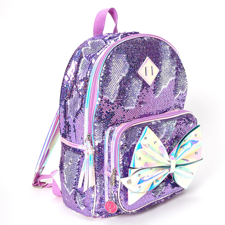 Jojo Siwa™ Reversible Sequins Medium Backpack – Purple | Claire's US