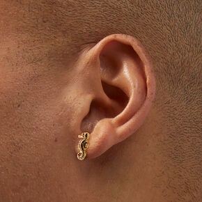Gold-tone Seahorse Stud Earrings,