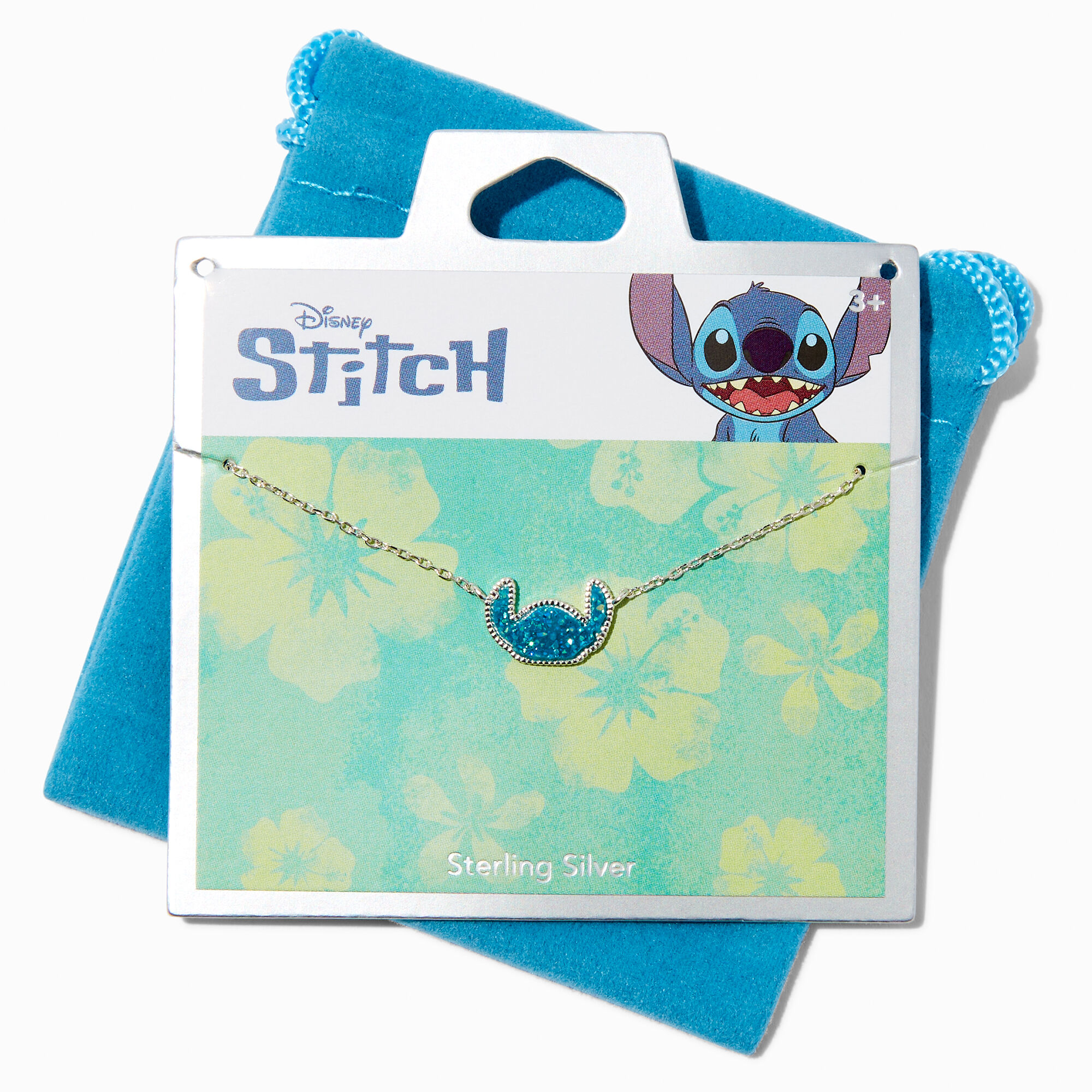 View Claires Disney Stitch Druzy Pendant Necklace Silver information