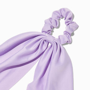Lilac Satin Small Hair Scrunchie Scarf,