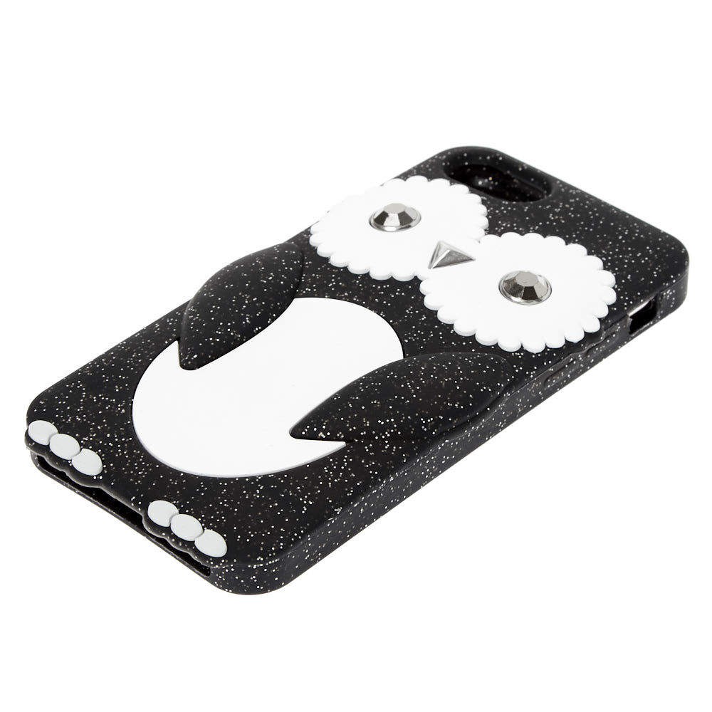 Glitter Penguin Silicone Phone Case - Fits iPhone 6/7/8/SE,