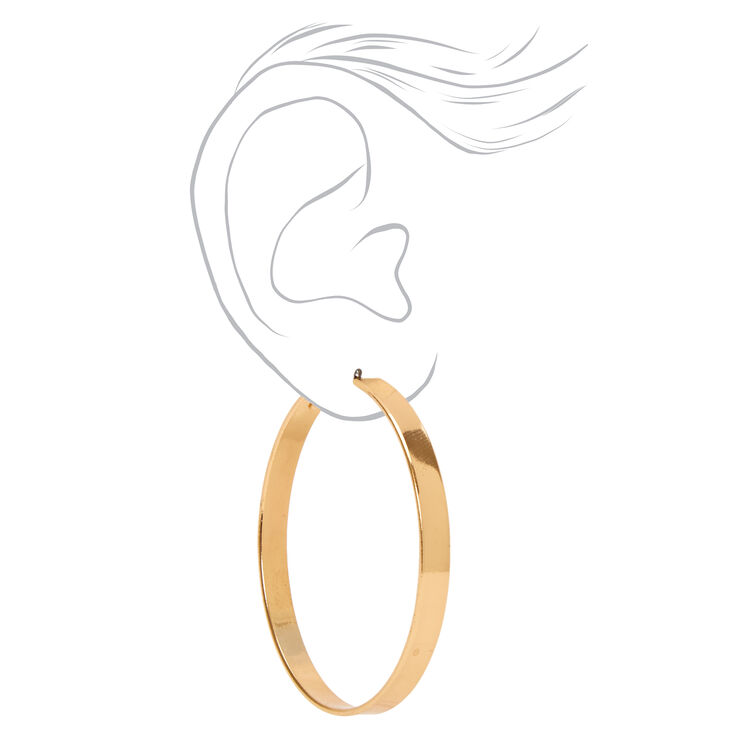 Gold 60MM Thick Hoop Earrings,