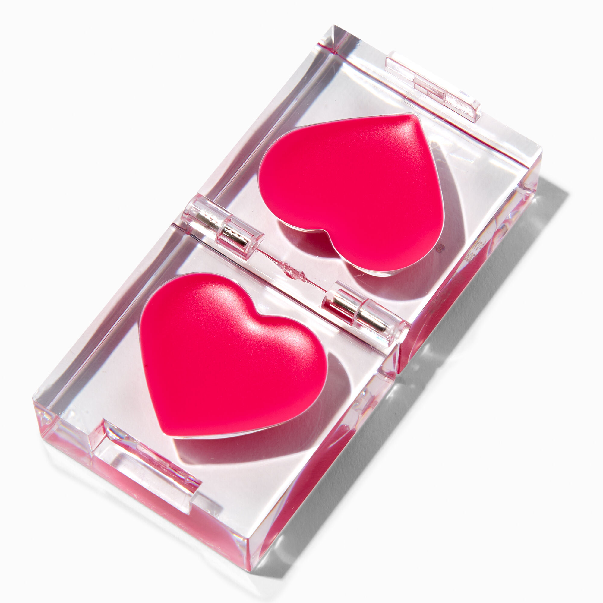 View Claires Heart Shaped Lip Goss Pot Hot Pink information