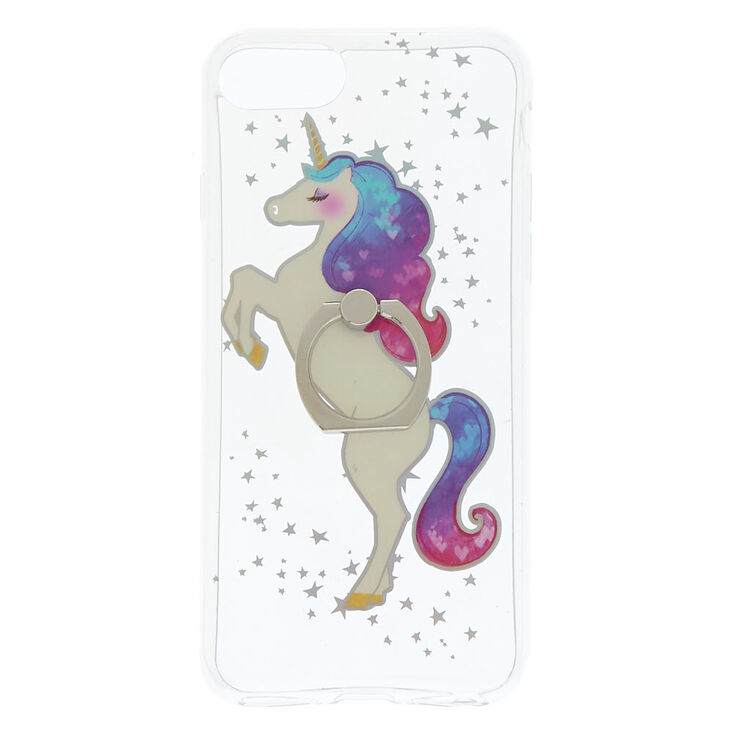 Claire's Coque pour iPod® Touch 5/6 motif licorne avec anneau de support