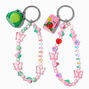 Best Friends Beaded Strawberry Milk Frog Wrislet Keychains - 2 Pack,