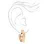 Gold-tone 25mm Crisscross Hoop Earrings,