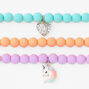 Claire&#39;s Club Matte Unicorn Beaded Stretch Bracelets &#40;3 pack&#41;,