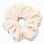Ribbed Velvet Medium Hair Scrunchie - Ivory,