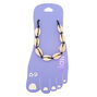 Cowrie Shell Cord Anklet - Black,