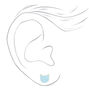 Silver Bunny, Butterfly &amp; Cat Stud Earrings - 9 Pack,