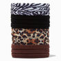 Animal Print Rolled Hair Ties - 12 Pack,
