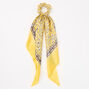 Small Ditsy Floral Hair Scrunchie Scarf - Yellow,