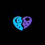 Best Friends Celestial Heart Glow In The Dark Tattoo Choker Necklaces - 2 Pack,
