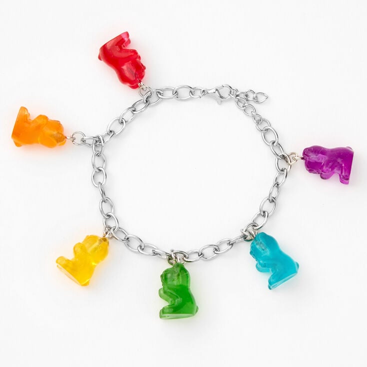 Silver Gummy Bears&reg; Charm Bracelet,