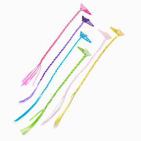 Claire&#39;s Club Butterfly Rainbow Faux Hair Snap Hair Clip,