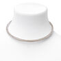 Silver Embellished Coiled Choker Necklace,