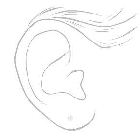 Kit de piercing pour les oreilles avec clous d&rsquo;oreilles en perle d&#39;imitation 3&nbsp;mm couleur dor&eacute;e jaune avec lotion de soin Rapid&trade;,