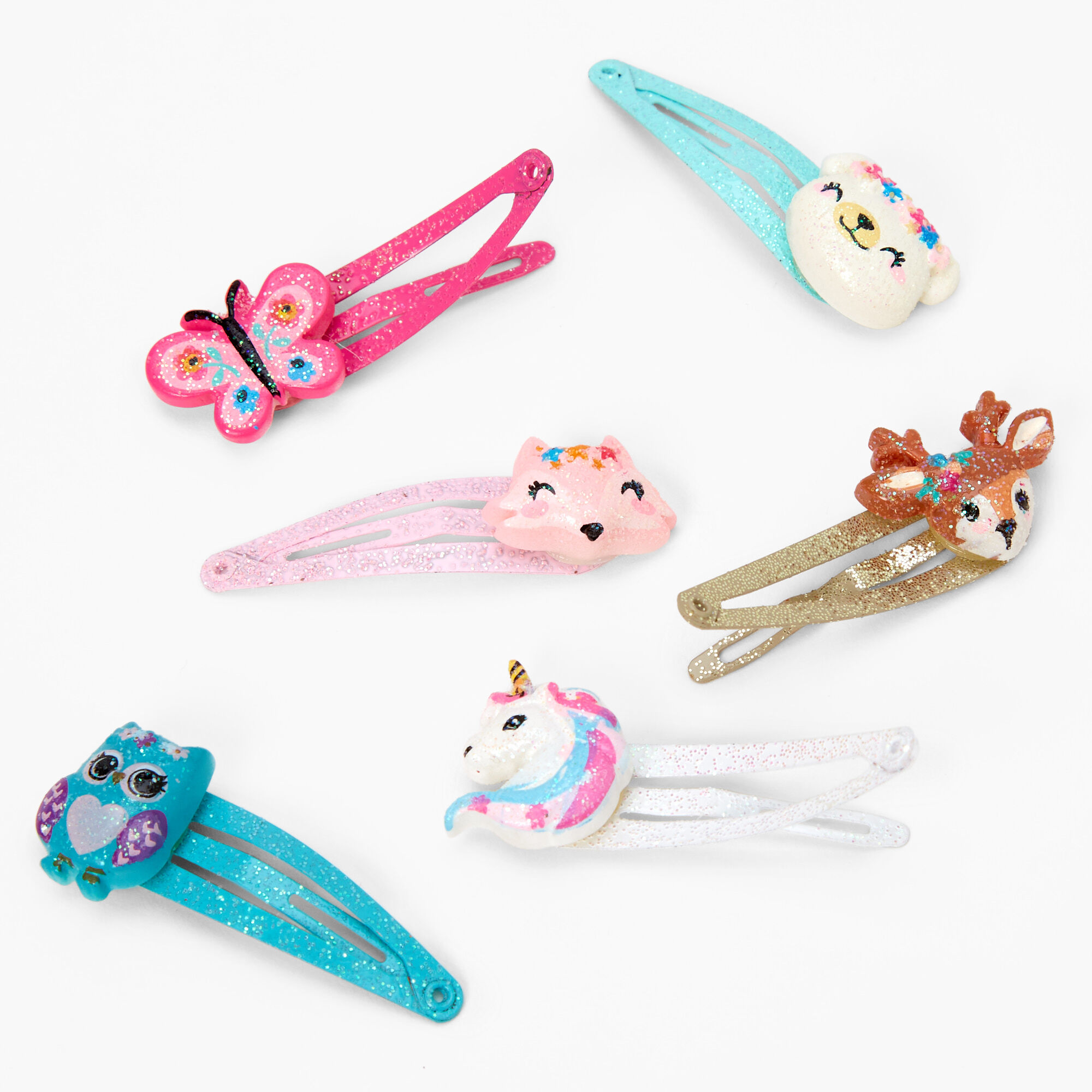 View Claires Club Animal Snap Hair Clips 6 Pack information