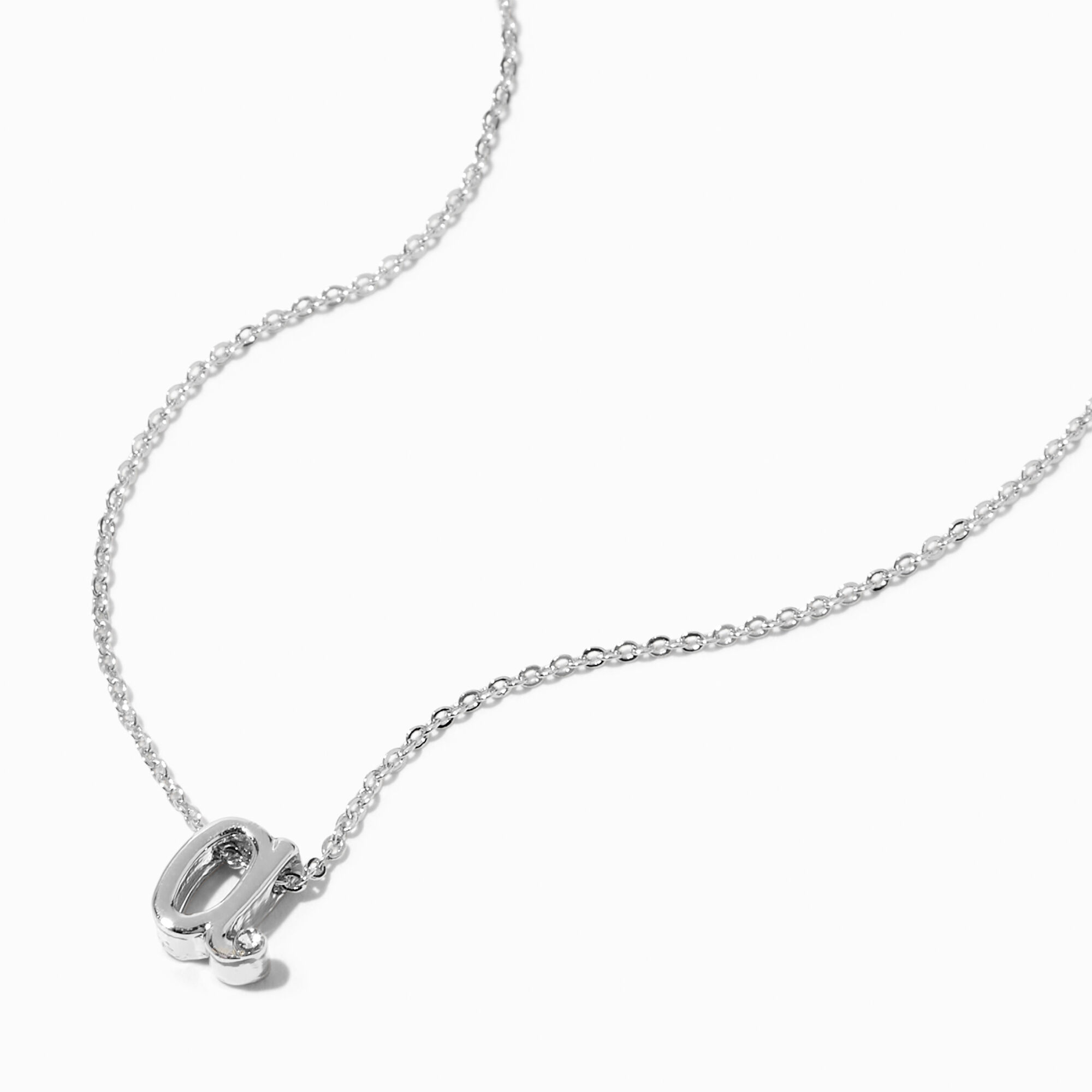View Claires Cursive Lowercase Initial Pendant Necklace A Silver information
