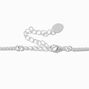 Silver-tone Cubic Zirconia Tennis Choker Necklace,