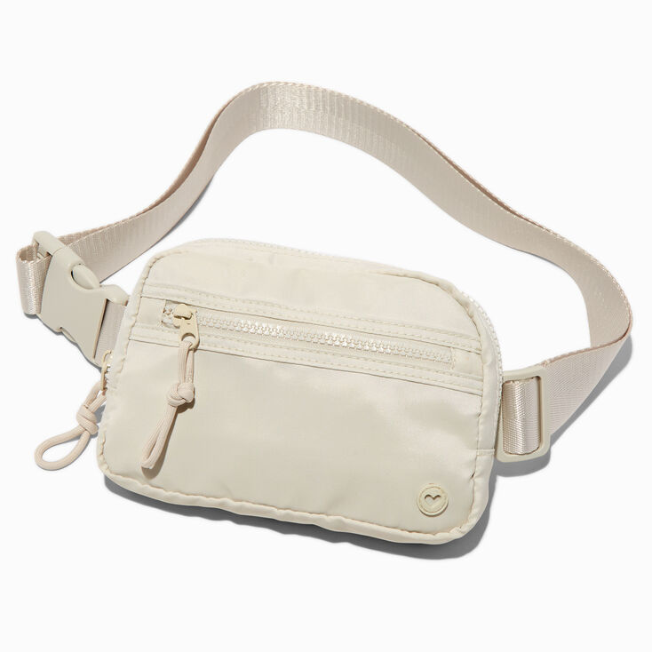 Sac ceinture en nylon blanc,