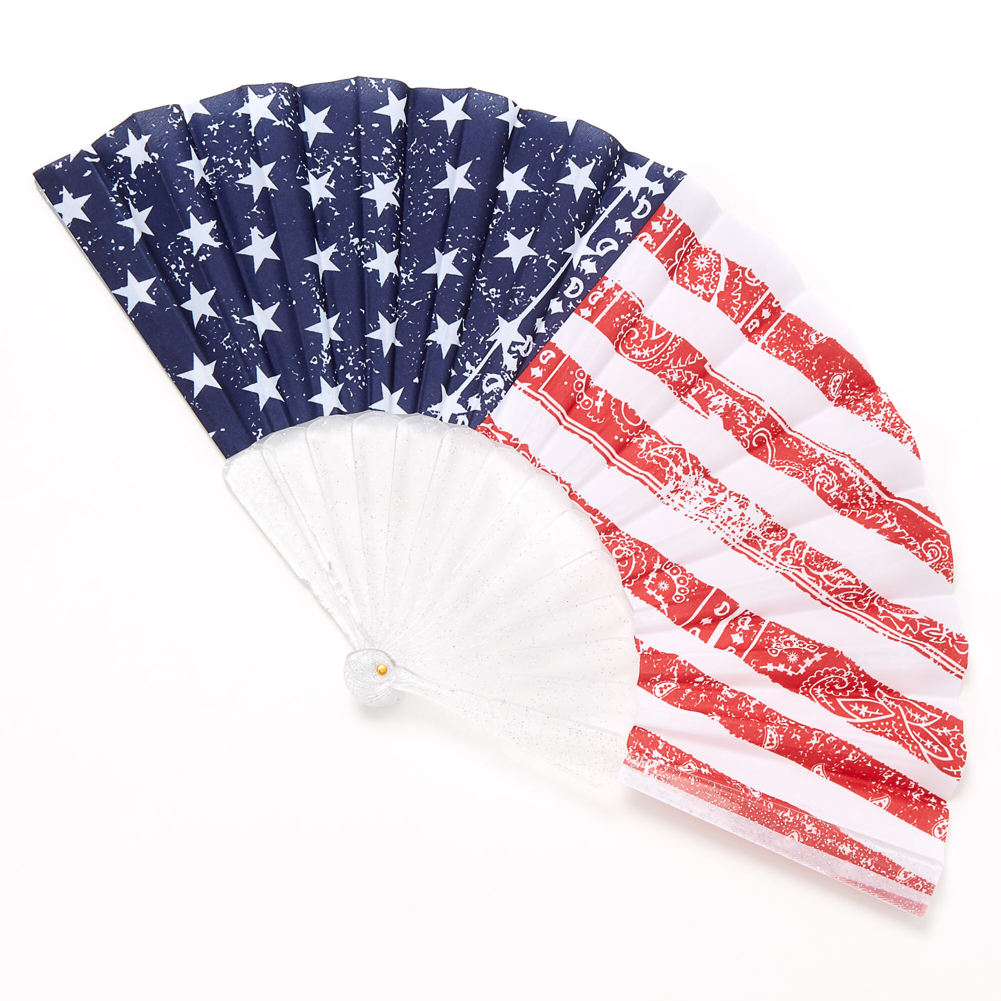 American Flag Paisley Bandana Folding Fan Claire S Us