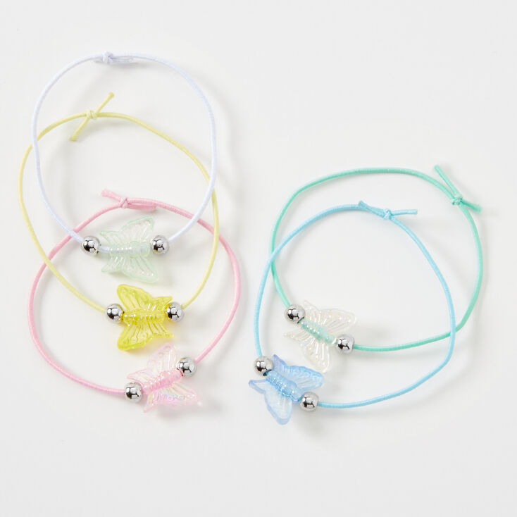Claire&#39;s Club Butterfly Stretch Bracelets - 5 Pack,