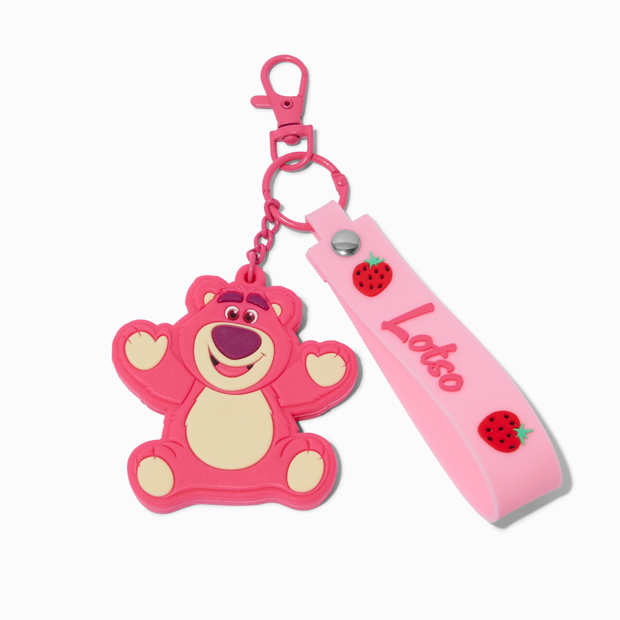 Disney x PIXAR Toy Story Claire's Exclusive Lotso Charm Wristlet Keyring,