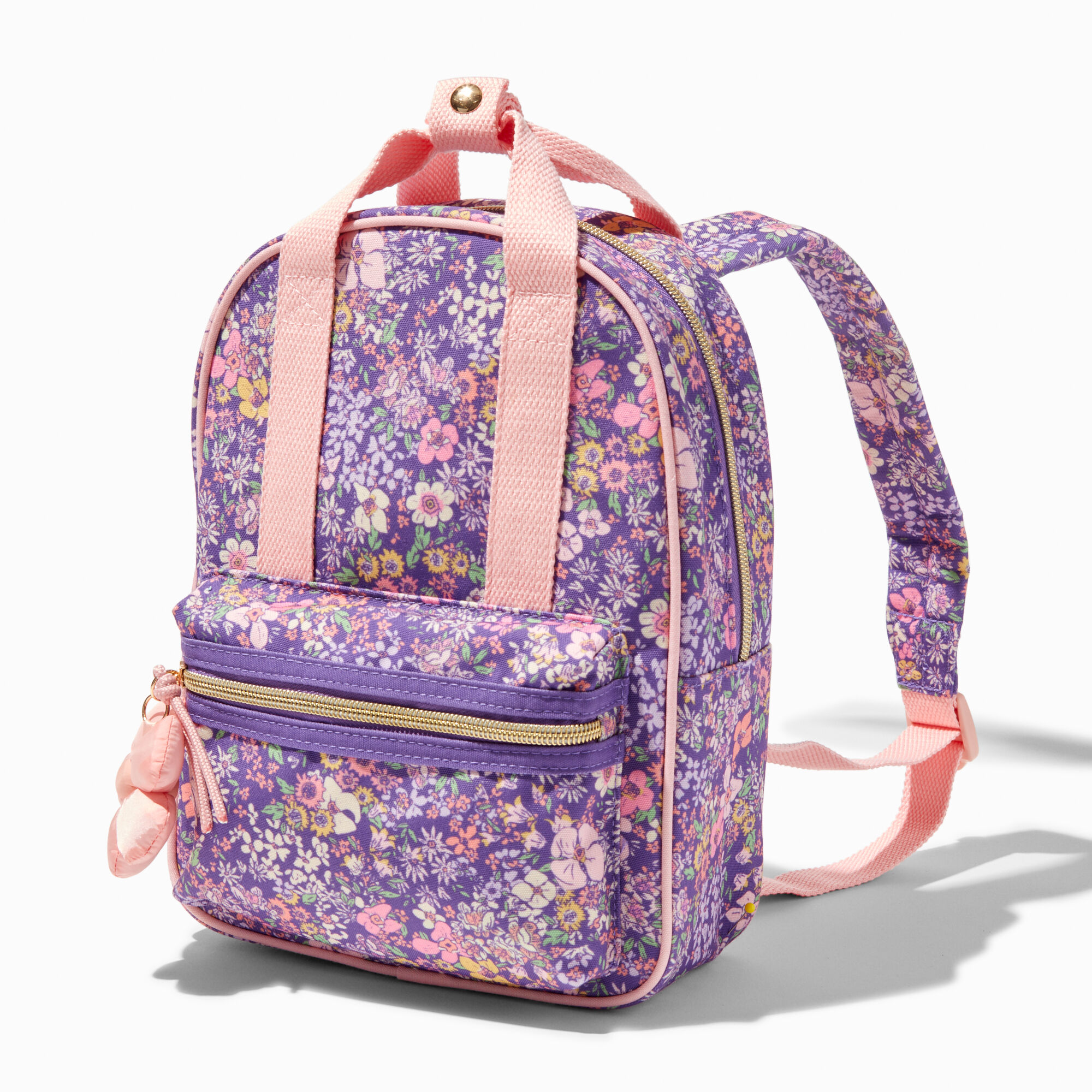 Claire s Club Purple Backpack Floral