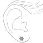Sterling Silver Cubic Zirconia 5MM Round Stud Earrings,
