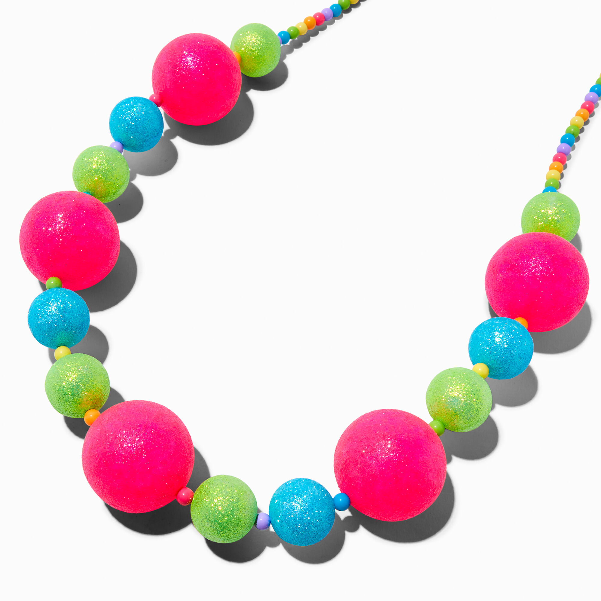 View Claires Neon Bright Large Bauble Necklace information