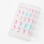 Pastel Ombre Gem Stiletto Press On Faux Nail Set - 24 Pack,