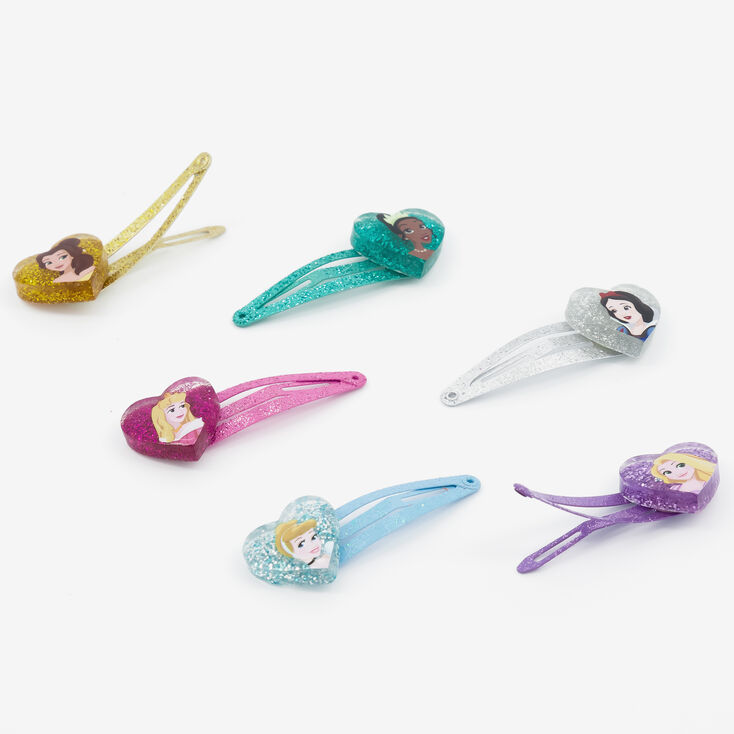 Disney Princess Glitter Snap Hair Clips – 6 Pack | Claire's