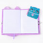 Furry Purple Cat Lock Diary,